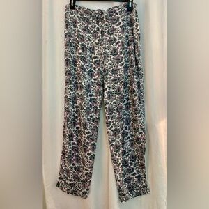 Gap Paisley Elastic Waist Drawstring Sleep Comfy Pants Size S